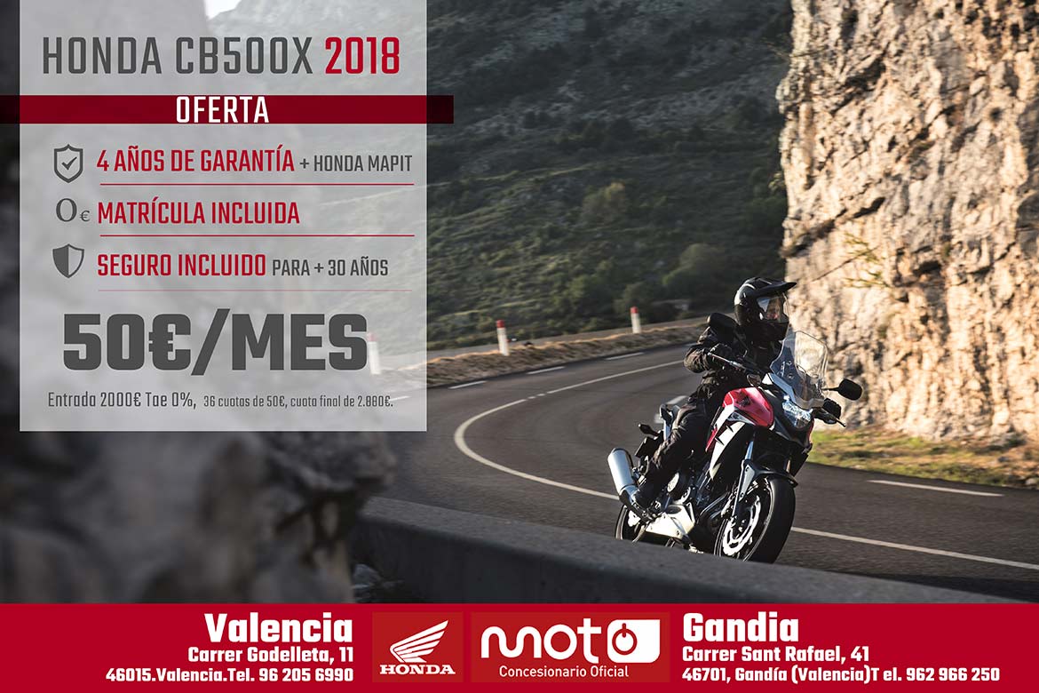 Honda CB500X 2018 valencia alicantes castellon gandiaHonda CB500X 2018 valencia alicantes castellon gandia